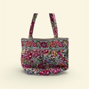 Vera Bradley Pink and Green Floral Tote